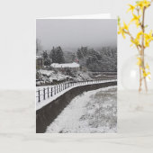 Sneeuwen op kerstmis kaart (Gele Bloem)