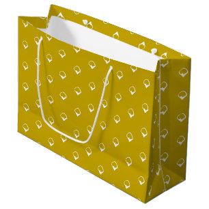 Sneeuwen - White Snowflakes mosterd yellow gift Groot Cadeauzakje
