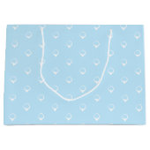 Sneeuwen - White Snowflawflakes light blue Winter Groot Cadeauzakje (Voorkant)