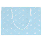 Sneeuwen - White Snowflawflakes light blue Winter Groot Cadeauzakje (Achterkant)