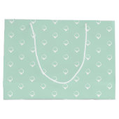 Sneeuwen - Witte sneeuwvlokken zeebrasem groen cad Groot Cadeauzakje (Achterkant)