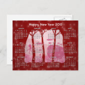 Sneeuwend Fantasy Forest 2013 Kalender Briefkaart (Voorkant / Achterkant)