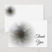 Sneeuwende dennen Bedank je plat notitiekaart Notitiekaartje (Voorkant / Achterkant)