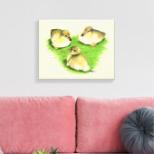 Sneeuwende eendkuikens canvas afdruk (Insitu (Woonkamer))