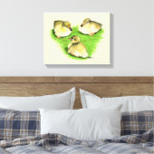 Sneeuwende eendkuikens canvas afdruk (Insitu (Slaapkamer))