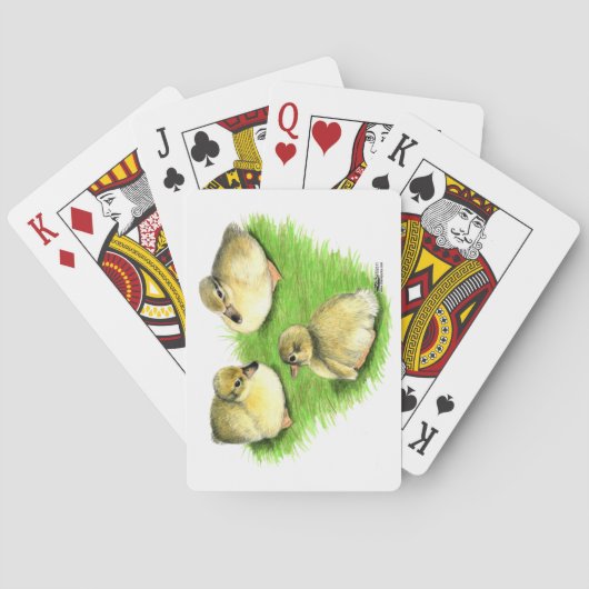 Sneeuwende eendkuikens pokerkaarten (Achterkant)