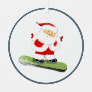 Sneeuwende Kerstman Metalen Ornament