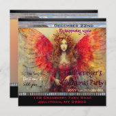 Sneeuwengel Feestelijk Kerstfeest Kaart (Voorkant / Achterkant)