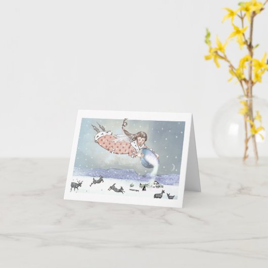Sneeuwengel Kaart (Gele Bloem)