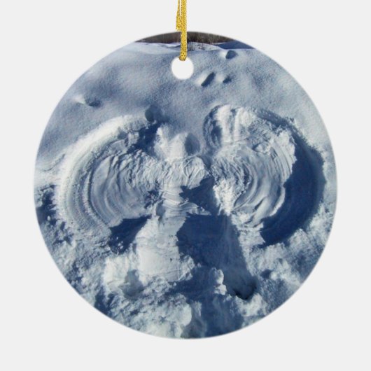 Sneeuwengel Keramisch Ornament (Achterkant)