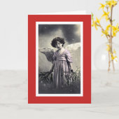 SNEEUWENGEL KERST KAART (Gele Bloem)