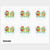 Sneeuwengel Moment Ronde Sticker (Vel)