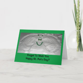 Sneeuwengel op St. Patrick's Day Kaart