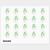 Sneeuwengel Ronde Sticker (Vel)