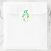 Sneeuwengel Ronde Sticker (Tas)