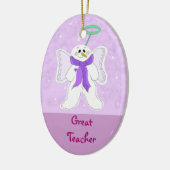 Sneeuwengel voor een geweldige leraar keramisch ornament (Links)