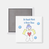 Sneeuwengelen zijn altijd bezig magneet (Voorkant / Achterkant)