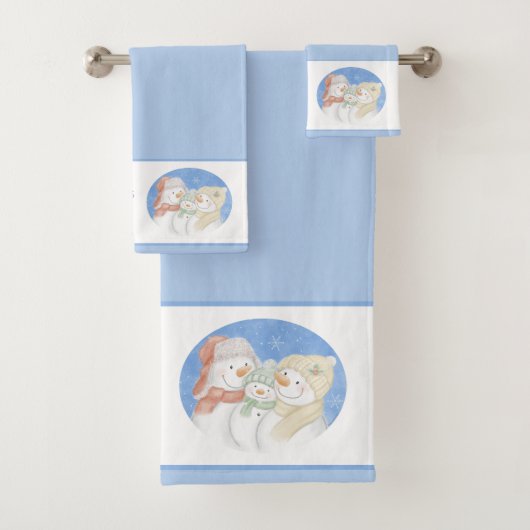 Sneeuwfamilie Bad Handdoek (Insitu)