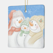 Sneeuwfamilie Keramisch Ornament (Links)