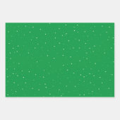 Sneeuwfamilie met feestelijke groene kerstboom Fot Inpakpapier Vel (Voorkant 2)