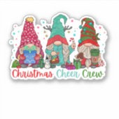 Sneeuwfamilie met kerstkruimelmannetjes sticker (Voorkant)