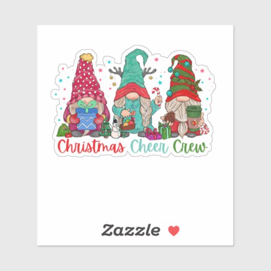 Sneeuwfamilie met kerstkruimelmannetjes sticker (Vel)