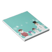 sneeuwfamilie notitieblok (Schuin)