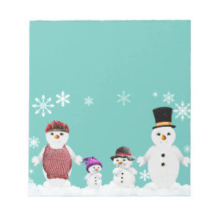 sneeuwfamilie notitieblok