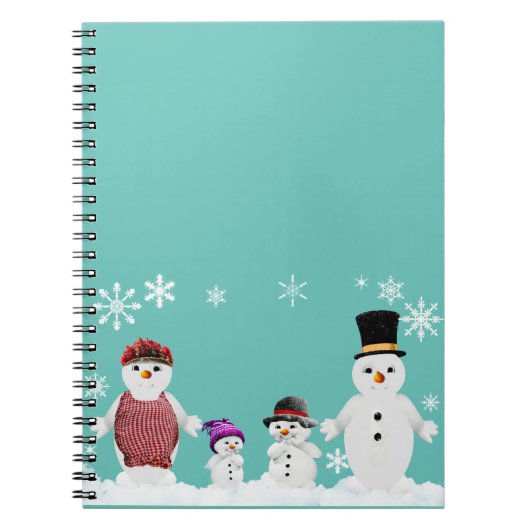 sneeuwfamilie notitieboek (Voorkant)