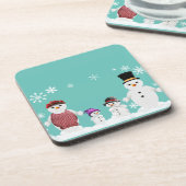 sneeuwfamilie onderzetter (Linkerzijde)