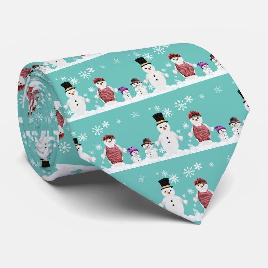 sneeuwfamilie stropdas (Opgerold)