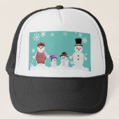 sneeuwfamilie trucker pet (Voorkant)