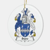 Sneeuwfamiliekust Keramisch Ornament (Links)
