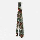 Sneeuwfazanten, pijnbomen, Rozen, Japanse bloemen Stropdas (Achterkant)