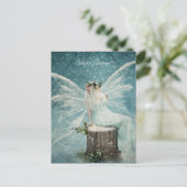 sneeuwfee feestdagenkaart (Staand voorkant)