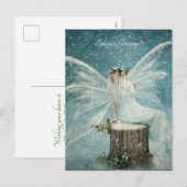 sneeuwfee feestdagenkaart (Voorkant / Achterkant)