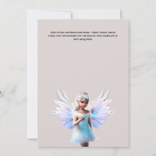 Sneeuwfee winter bos magische portaal meisjes kaart (Achterkant)