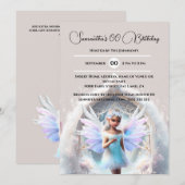 Sneeuwfee winter bos magische portaal meisjes kaart (Voorkant / Achterkant)