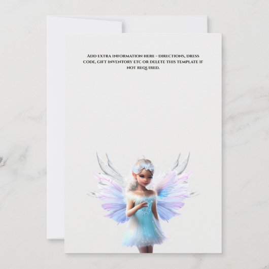 Sneeuwfee winterbos magische portaal grijs kaart (Achterkant)