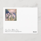 Sneeuwfeeën die sneeuw maken briefkaart (Achterkant)