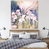 Sneeuwfeeën Maken Sneeuw Canvas Afdruk (Insitu (Slaapkamer))