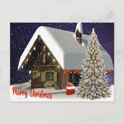 Sneeuwfeest Briefkaart (Voorkant)