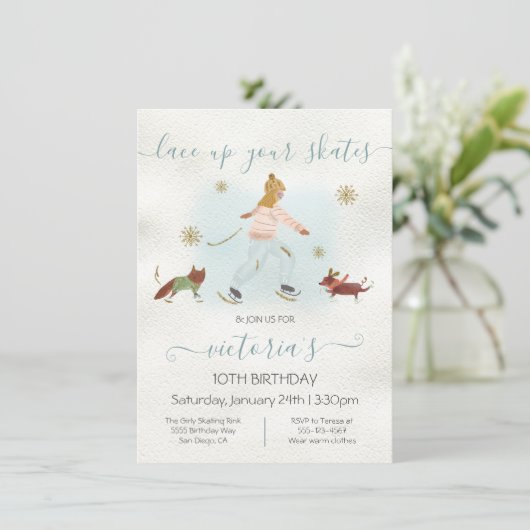 Sneeuwfeest in de waterverf kaart (Staand voorkant)