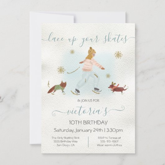 Sneeuwfeest in de waterverf kaart (Voorkant)