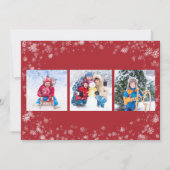 Sneeuwfeest kerstfoto Collage Holiday (Achterkant)