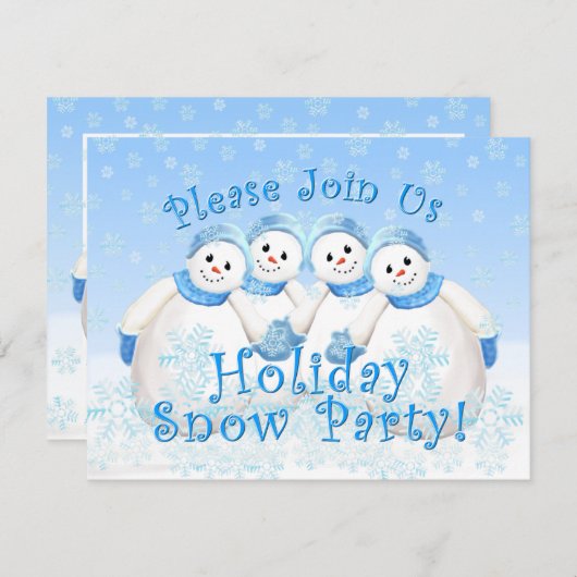 Sneeuwfeest Sneeuwfeest Kaart (Voorkant / Achterkant)