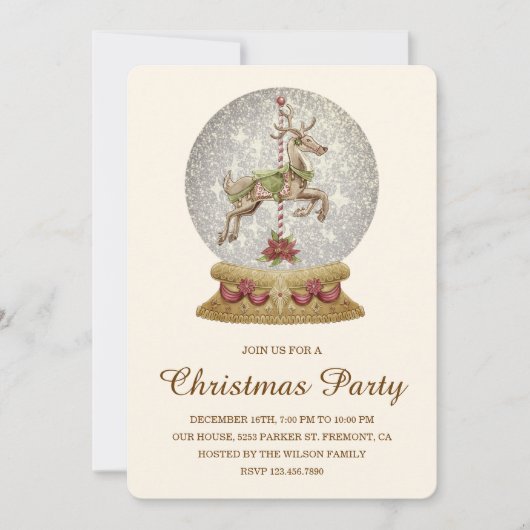  Sneeuwfeest Wereldbol Kaart (Voorkant)