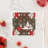 sneeuwfestiviteiten-patroon servet (Insitu)