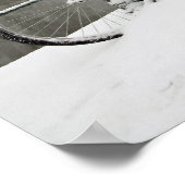 Sneeuwfietsen in Amsterdam, Nederland Poster (Hoek)