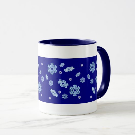 Sneeuwflake mok van warme chocolade (Voorkant rechts)